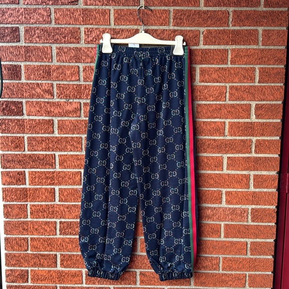Gucci joggers pants Bracknell iridescent GG Gussissimo GG KIDS NWT - Picture 2 of 4